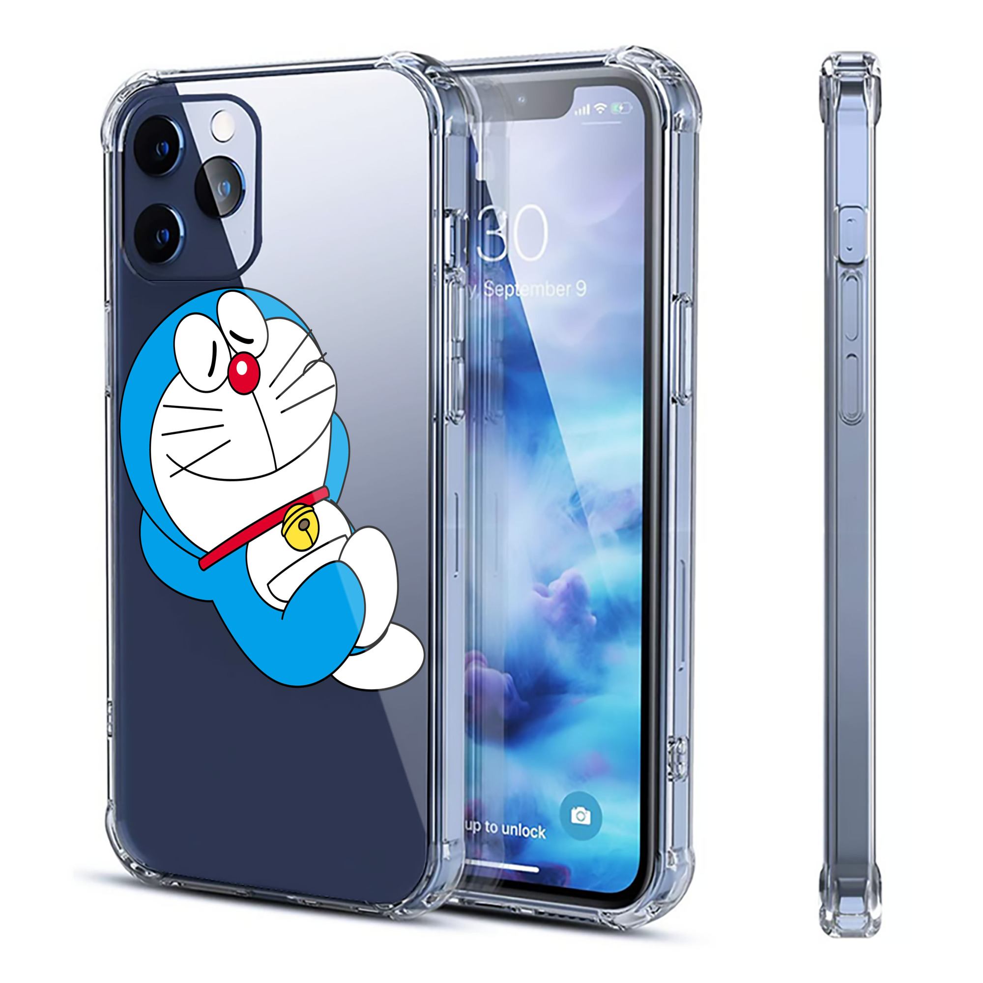（画像用） ドラえもん Doraemon 【iPhone 12シリーズ対応】透明スマホケース（クリアソフトケース）